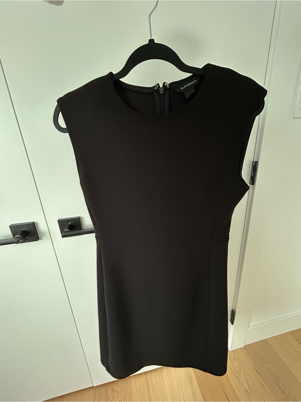 Club Monaco Black Cap-Sleeve Sheath Dress